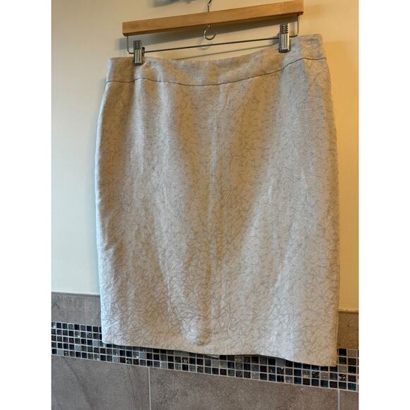 Armani Collezioni Beige Pencil Skirt Sz 12 Italy EUC